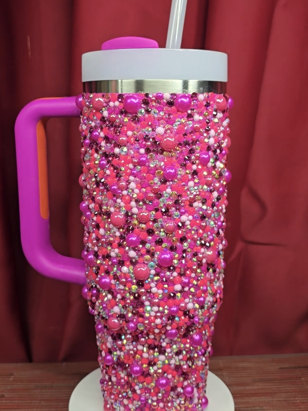 Stanley Quencher Flowstate 30oz bedazzled Vivid Violet Stainless Steel Tumbler
